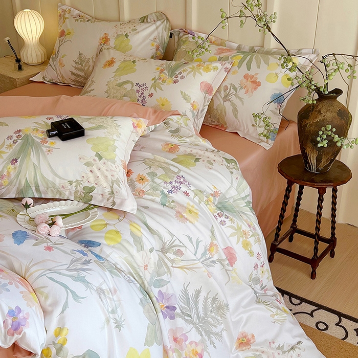 91家纺网 家纺一手货源 找家纺 悦织湾家纺 2025爆款上新【全棉60S长绒棉】100%全棉60S长绒棉四件套纯棉印花床上用品34件套轻奢北欧公主风 山城之恋