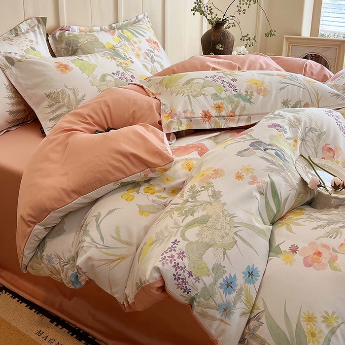 91家纺网 家纺一手货源 找家纺 悦织湾家纺 2025爆款上新【全棉60S长绒棉】100%全棉60S长绒棉四件套纯棉印花床上用品34件套轻奢北欧公主风 山城之恋