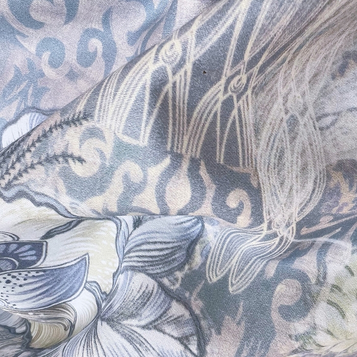 91家纺网 家纺一手货源 找家纺 悦织湾家纺 2025爆款上新【全棉60S长绒棉】100%全棉60S长绒棉四件套纯棉印花床上用品34件套轻奢北欧公主风 魅影-蓝