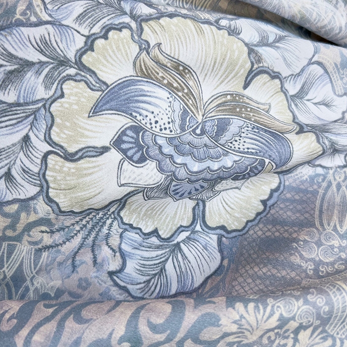 91家纺网 家纺一手货源 找家纺 悦织湾家纺 2025爆款上新【全棉60S长绒棉】100%全棉60S长绒棉四件套纯棉印花床上用品34件套轻奢北欧公主风 魅影-蓝