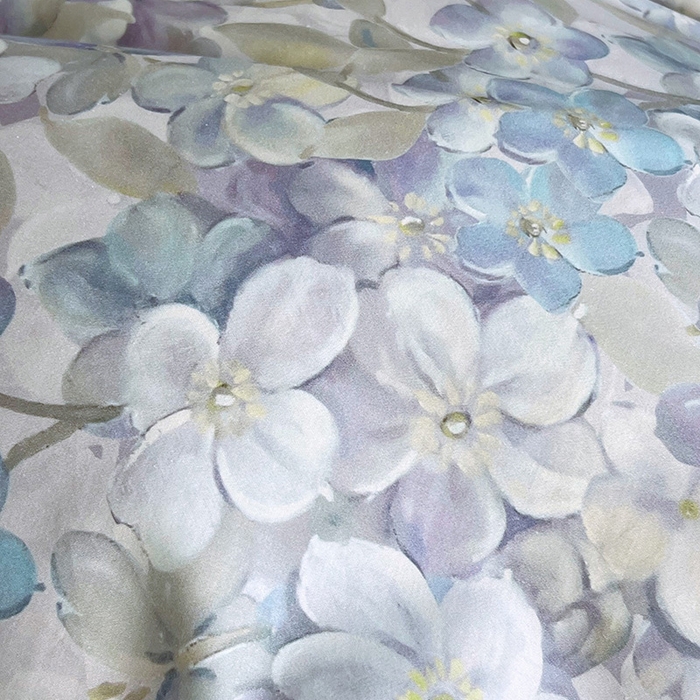 91家纺网 家纺一手货源 找家纺 悦织湾家纺 2025爆款上新【全棉60S长绒棉】100%全棉60S长绒棉四件套纯棉印花床上用品34件套轻奢北欧公主风 花雅蓝