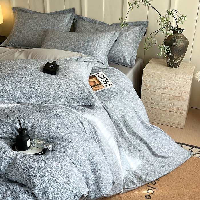 91家纺网 家纺一手货源 找家纺 悦织湾家纺 2025爆款上新【全棉60S长绒棉】100%全棉60S长绒棉四件套纯棉印花床上用品34件套轻奢北欧公主风 沐雁-绿