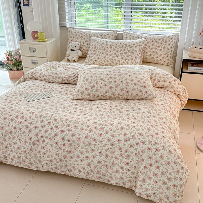 91家纺网 家纺一手货源 找家纺 （总）芙绣家纺2025新款-A类全棉双层纱小清新印花单枕套学生单枕套