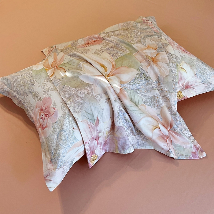 91家纺网 家纺一手货源 找家纺 悦织湾家纺 2025爆款上新【全棉60S长绒棉】100%全棉60S长绒棉四件套纯棉印花床上用品34件套轻奢北欧公主风 秋日来信