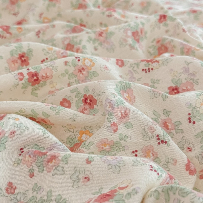 91家纺网 家纺一手货源 找家纺 芙绣家纺2025新款-A类全棉双层纱小清新印花单枕套学生单枕套 春风里