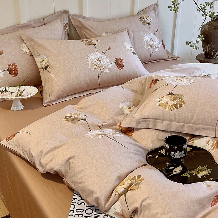 91家纺网 家纺一手货源 找家纺 悦织湾家纺 2025爆款上新【全棉60S长绒棉】100%全棉60S长绒棉四件套纯棉印花床上用品34件套轻奢北欧公主风 倾媛