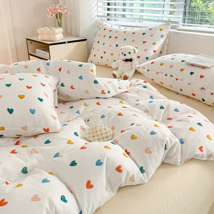 91家纺网 家纺一手货源 找家纺 芙绣家纺2025新款-A类全棉双层纱小清新印花单枕套学生单枕套 漫天心