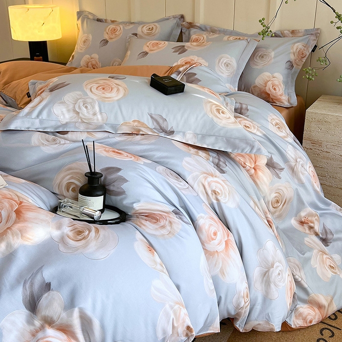 91家纺网 家纺一手货源 找家纺 悦织湾家纺 2025爆款上新【全棉60S长绒棉】100%全棉60S长绒棉四件套纯棉印花床上用品34件套轻奢北欧公主风 漫月