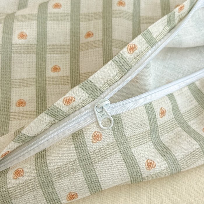 91家纺网 家纺一手货源 找家纺 芙绣家纺2025新款-A类全棉双层纱小清新印花单枕套学生单枕套 甜心格格