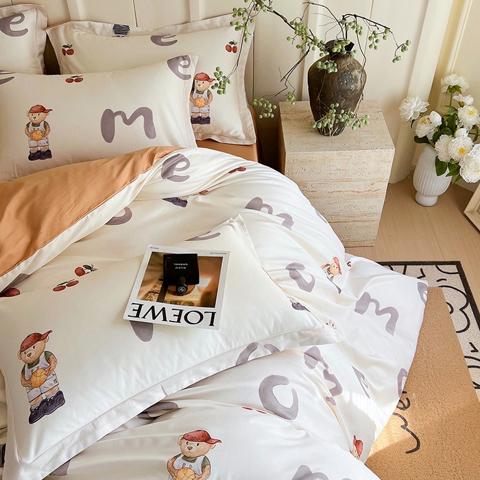 91家纺网 家纺一手货源 找家纺 悦织湾家纺 2025爆款上新【全棉60S长绒棉】100%全棉60S长绒棉四件套纯棉印花床上用品34件套轻奢北欧公主风 卡布奇诺-米