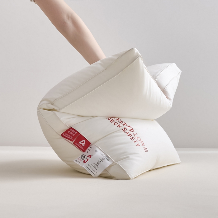 91家纺网 家纺一手货源 找家纺 帝诺妮枕芯坊 2025春夏新款A类全棉三防枕 枕头枕芯 全棉三防高枕 48x74cm/只