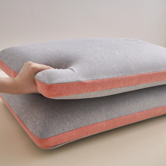 91家纺网 家纺一手货源 找家纺 帝诺妮枕芯坊 2025春夏新款零压羊绒记忆枕 枕头枕芯 零压羊绒记忆枕-橙色 40x70cm/只