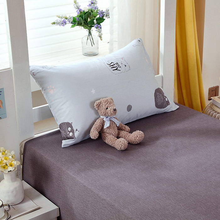 91家纺网 家纺一手货源 找家纺 悦织湾家纺 2025新款13372全棉纯棉印花学生三件套正宗高密度活性环保印染上下铺三件套 哈基米-灰