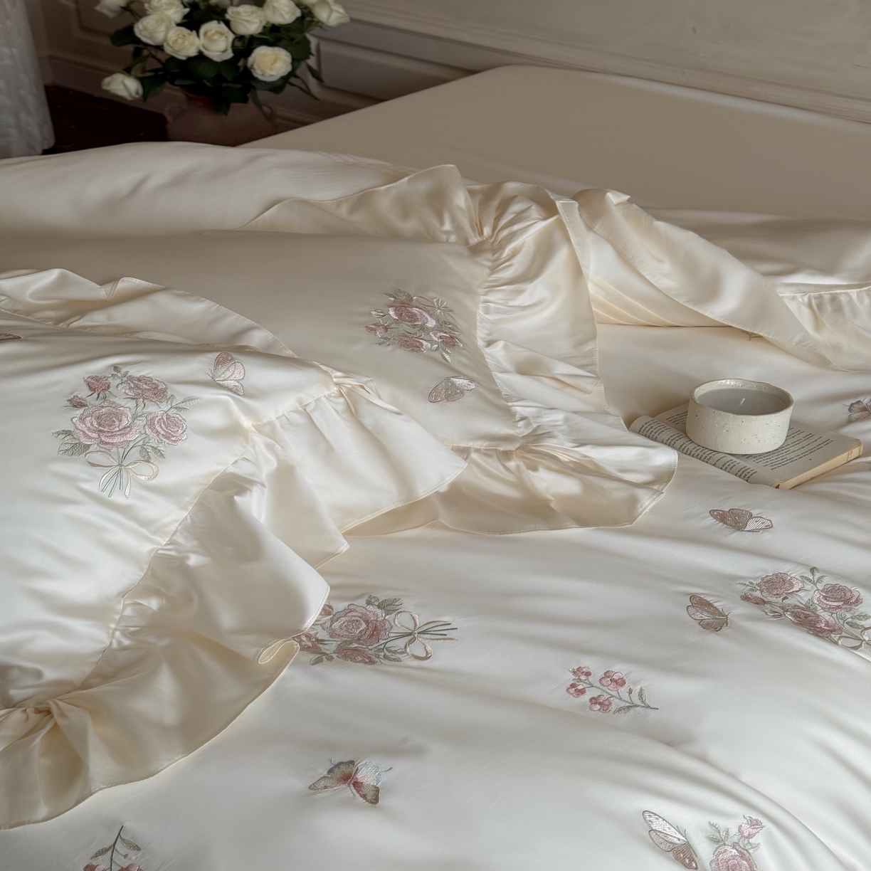 91家纺网 家纺一手货源 找家纺 （总）MIU缪家居 2025新款亲肤舒适100支全棉纯棉四件套-花溪