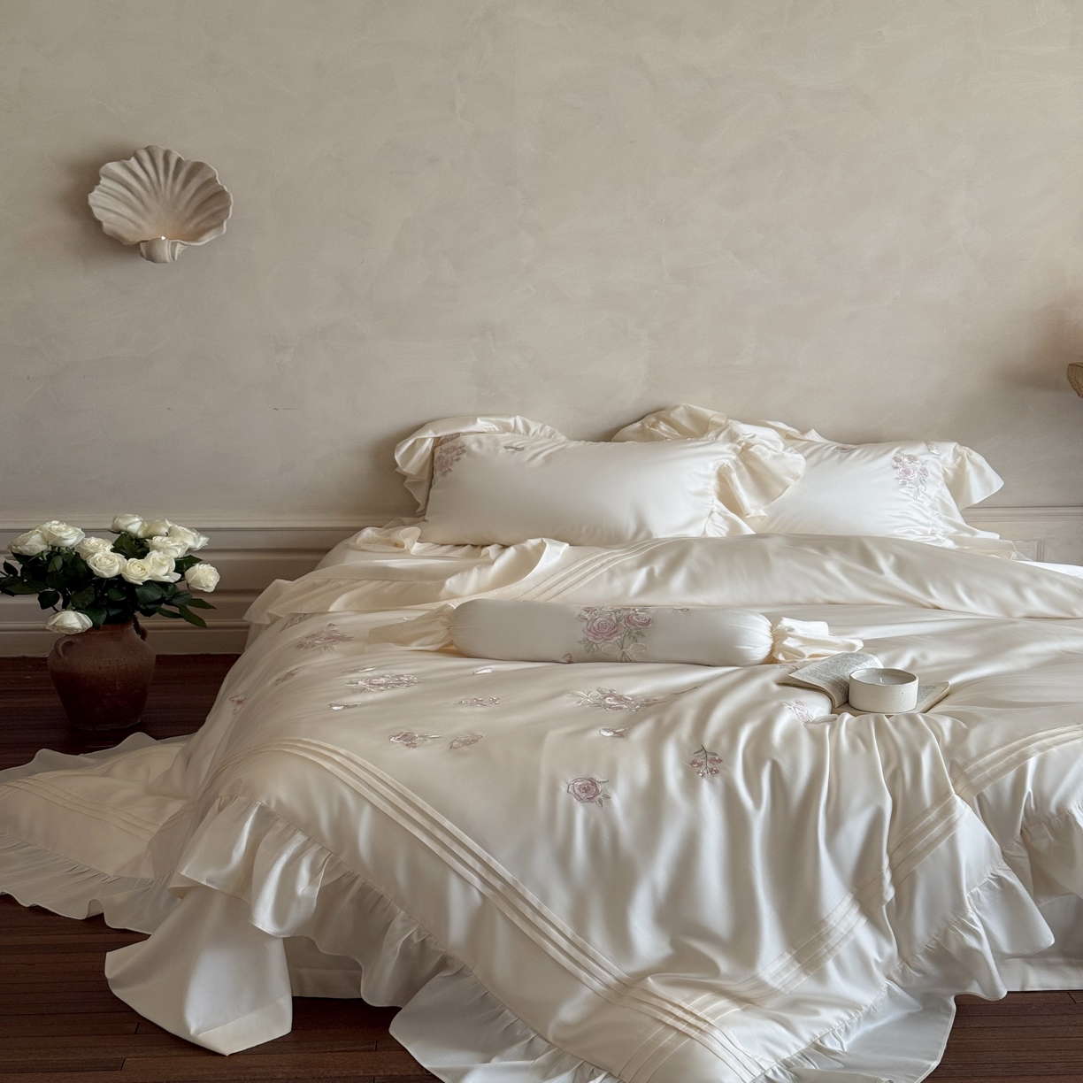 91家纺网 家纺一手货源 找家纺 （总）MIU缪家居 2025新款亲肤舒适100支全棉纯棉四件套-花溪