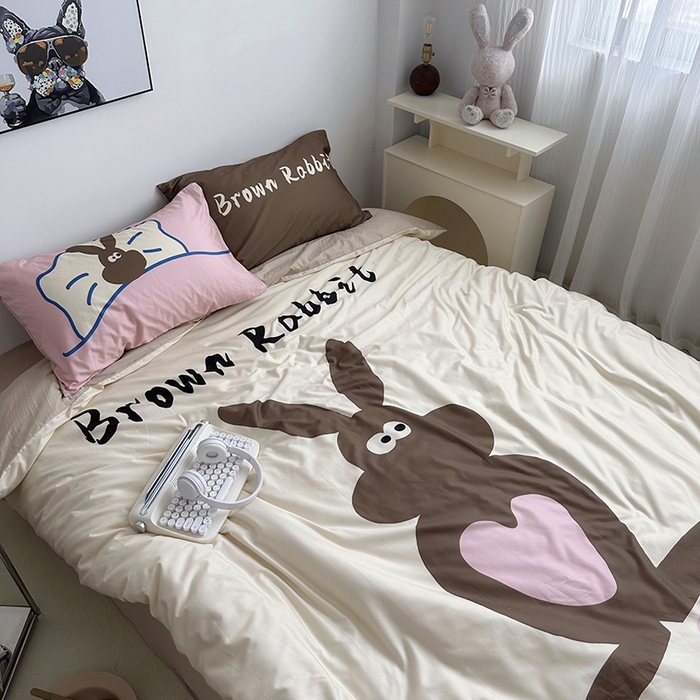 91家纺网 家纺一手货源 找家纺 （总）柚可家居 2024定版数码印花卡通40全棉四件套