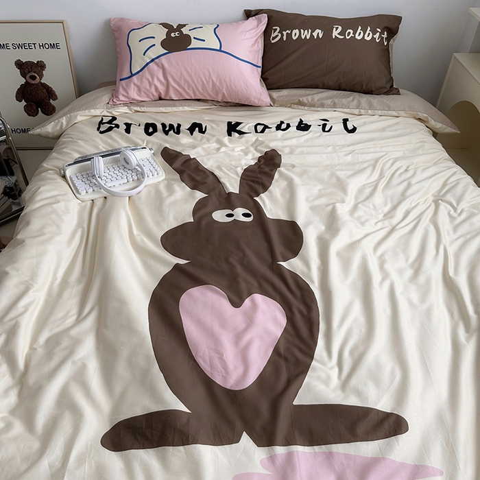 91家纺网 家纺一手货源 找家纺 （总）柚可家居 2024定版数码印花卡通40全棉四件套