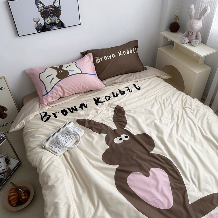 91家纺网 家纺一手货源 找家纺 （总）柚可家居 2024定版数码印花卡通40全棉四件套