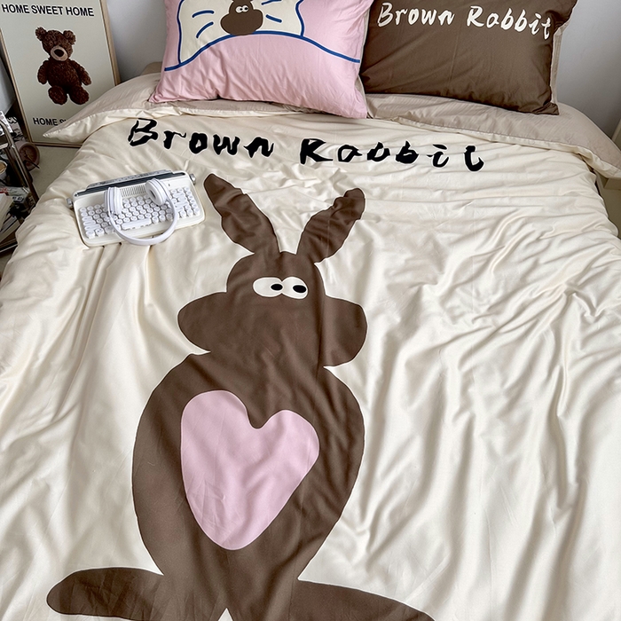 91家纺网 家纺一手货源 找家纺 （总）柚可家居 2024定版数码印花卡通40全棉四件套