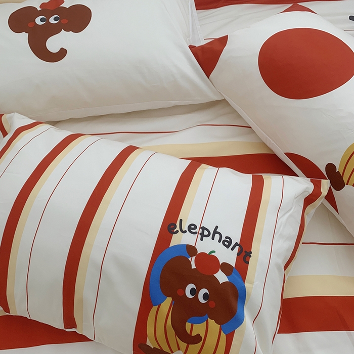 91家纺网 家纺一手货源 找家纺 柚可家居 2024定版数码印花卡通40全棉四件套 实拍图-ele象