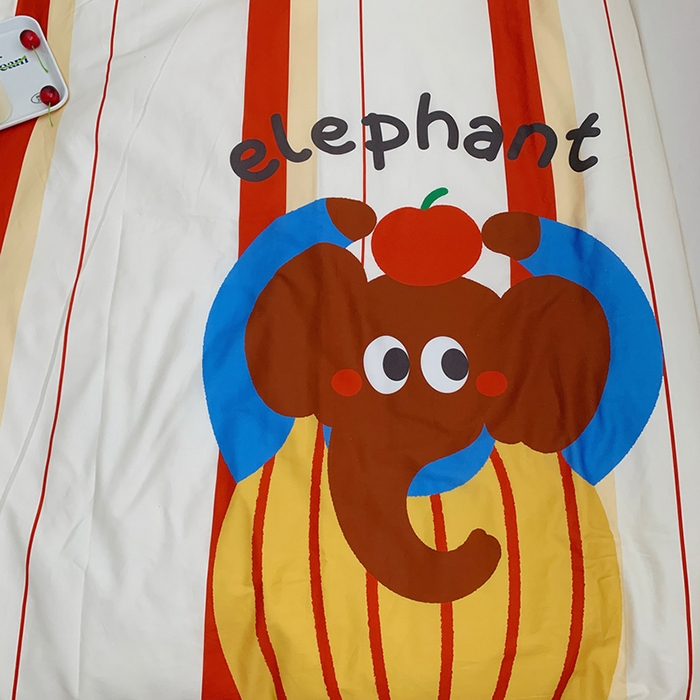 91家纺网 家纺一手货源 找家纺 柚可家居 2024定版数码印花卡通40全棉四件套 实拍图-ele象