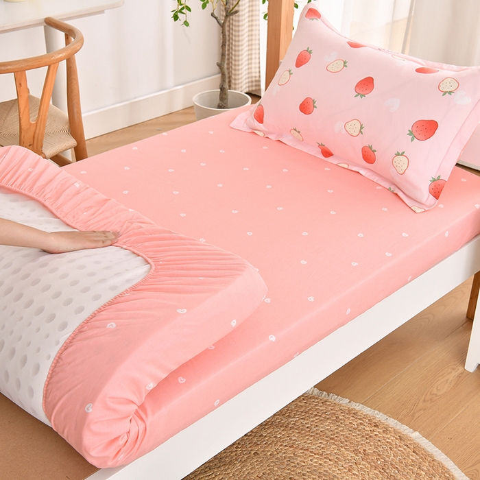 91家纺网 家纺一手货源 找家纺 （总）乐旗家纺 2024新款13372小清新床单款-床笠款-三件套-六件套