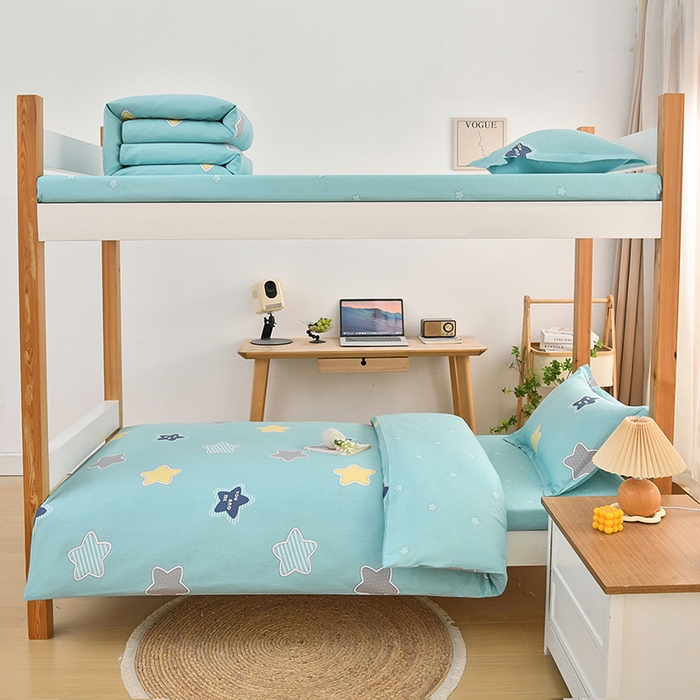 91家纺网 家纺一手货源 找家纺 乐旗家纺 2024新款13372小清新床单款-床笠款-三件套-六件套 星空