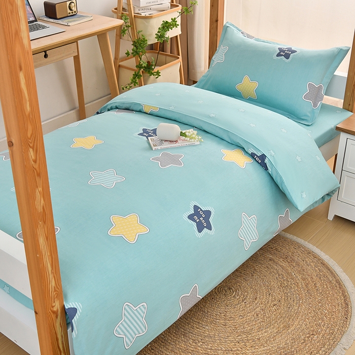 91家纺网 家纺一手货源 找家纺 乐旗家纺 2024新款13372小清新床单款-床笠款-三件套-六件套 星空