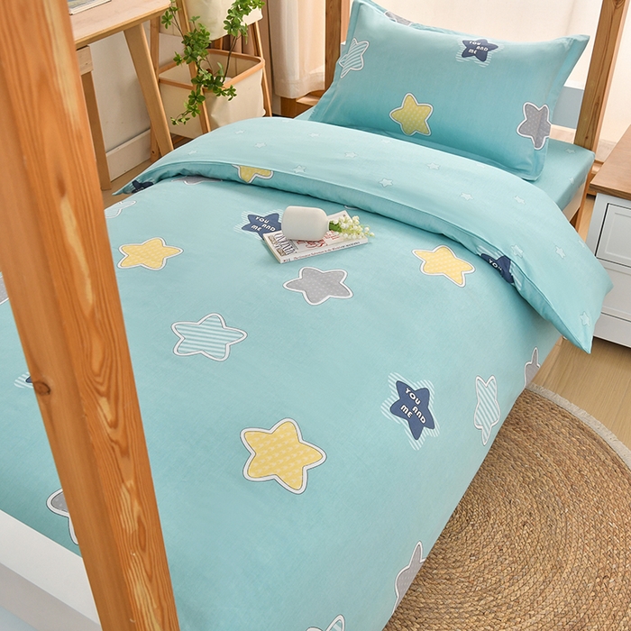 91家纺网 家纺一手货源 找家纺 乐旗家纺 2024新款13372小清新床单款-床笠款-三件套-六件套 星空