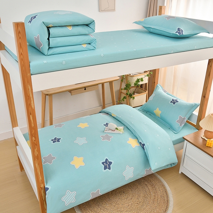 91家纺网 家纺一手货源 找家纺 乐旗家纺 2024新款13372小清新床单款-床笠款-三件套-六件套 星空