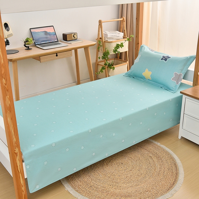 91家纺网 家纺一手货源 找家纺 乐旗家纺 2024新款13372小清新床单款-床笠款-三件套-六件套 星空