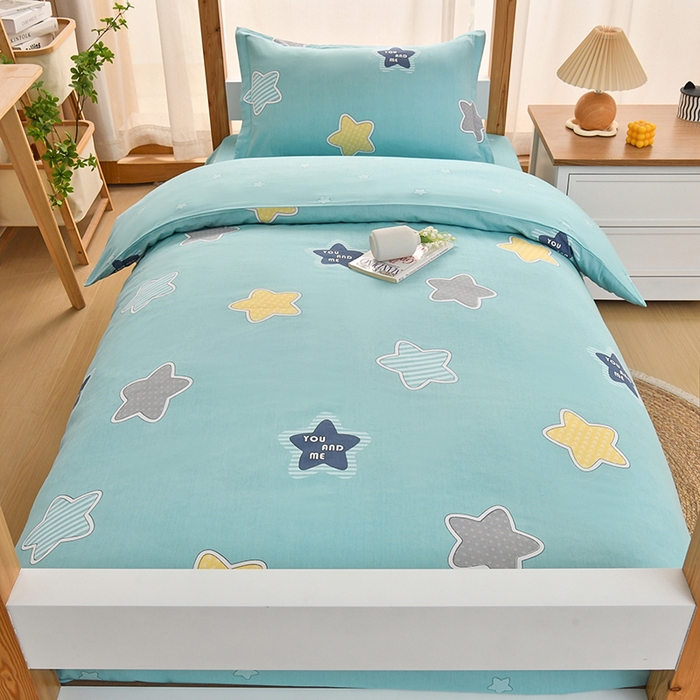 91家纺网 家纺一手货源 找家纺 乐旗家纺 2024新款13372小清新床单款-床笠款-三件套-六件套 星空