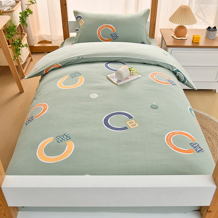 91家纺网 家纺一手货源 找家纺 乐旗家纺 2024新款13372小清新床单款-床笠款-三件套-六件套 维卡