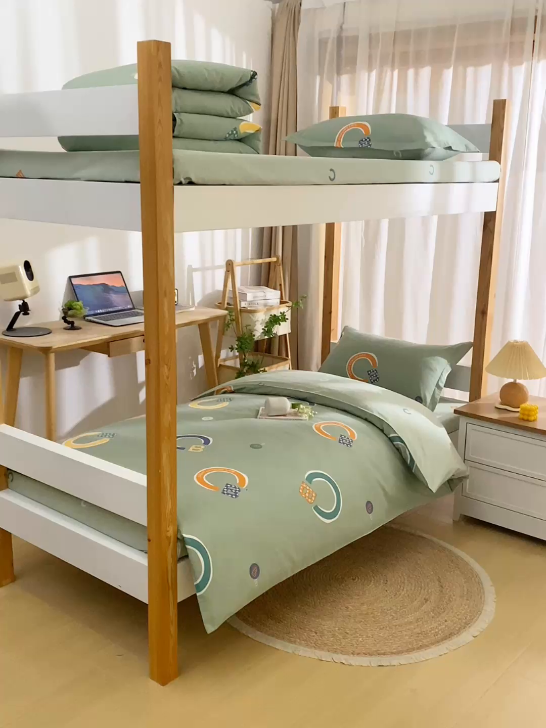 91家纺网 家纺一手货源 找家纺 乐旗家纺 2024新款13372小清新床单款-床笠款-三件套-六件套 维卡