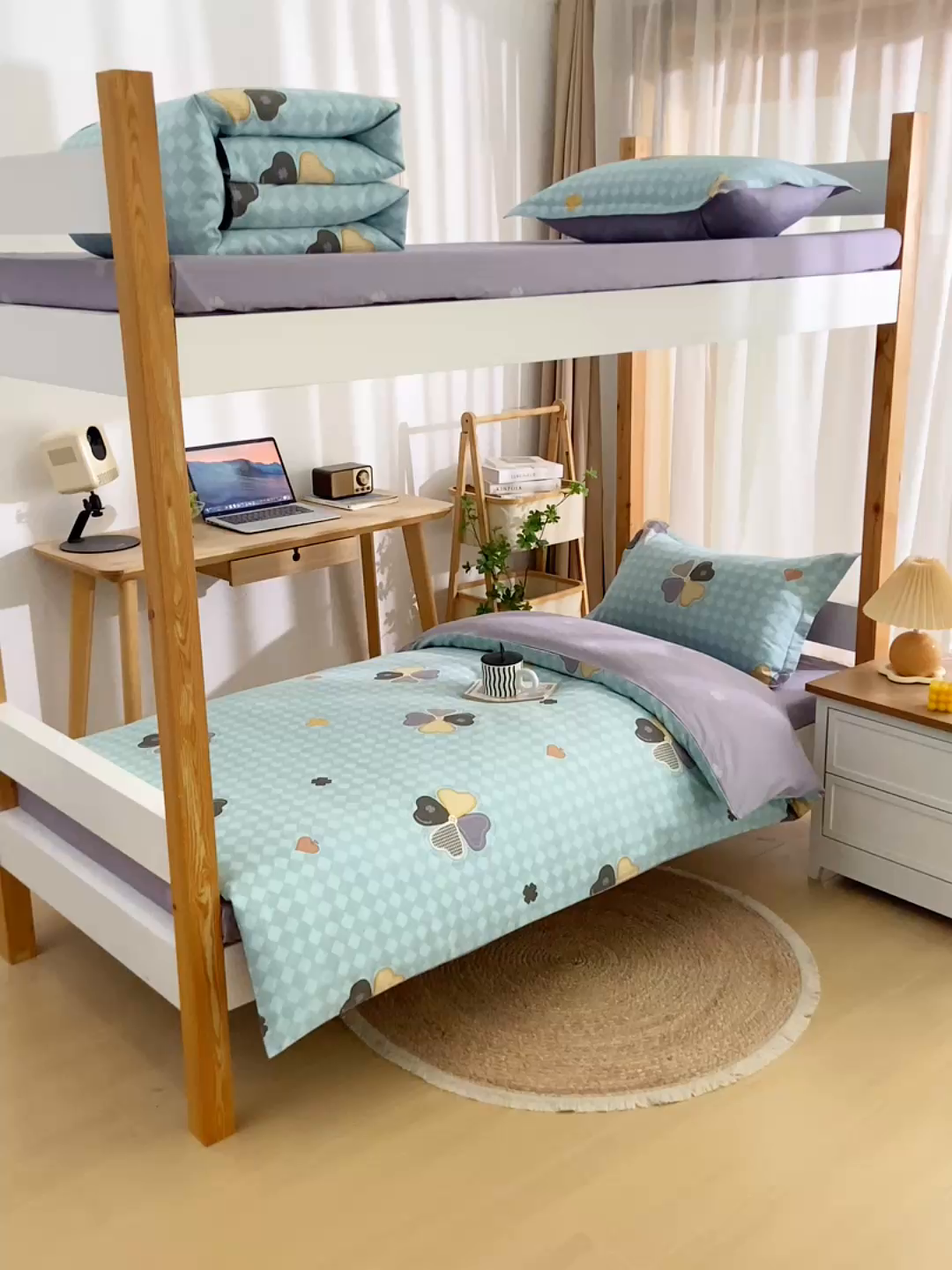 91家纺网 家纺一手货源 找家纺 乐旗家纺 2024新款13372小清新床单款-床笠款-三件套-六件套 花香