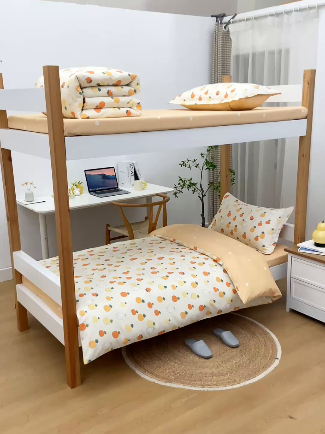 91家纺网 家纺一手货源 找家纺 乐旗家纺 2024新款13372小清新床单款-床笠款-三件套-六件套 抱抱萝