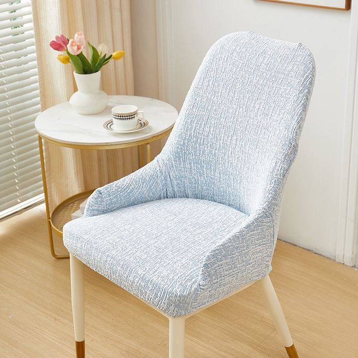 91家纺网 家纺一手货源 找家纺 丝绮鹿 2025新款竹节雪尼尔小扶手椅套 竹节雪尼尔-迷雾蓝