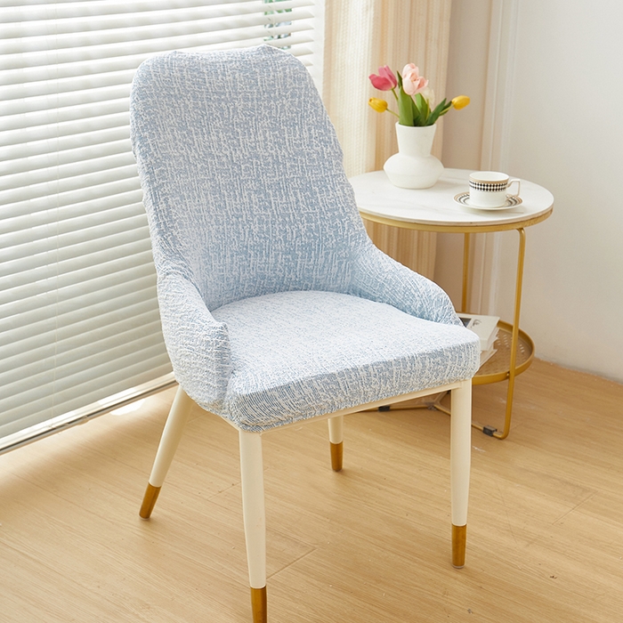 91家纺网 家纺一手货源 找家纺 丝绮鹿 2025新款竹节雪尼尔小扶手椅套 竹节雪尼尔-迷雾蓝