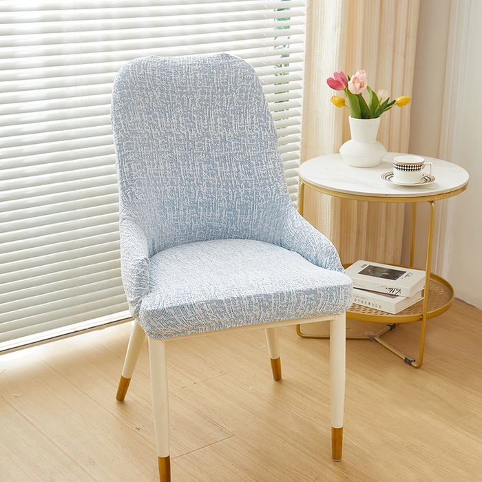 91家纺网 家纺一手货源 找家纺 丝绮鹿 2025新款竹节雪尼尔小扶手椅套 竹节雪尼尔-迷雾蓝