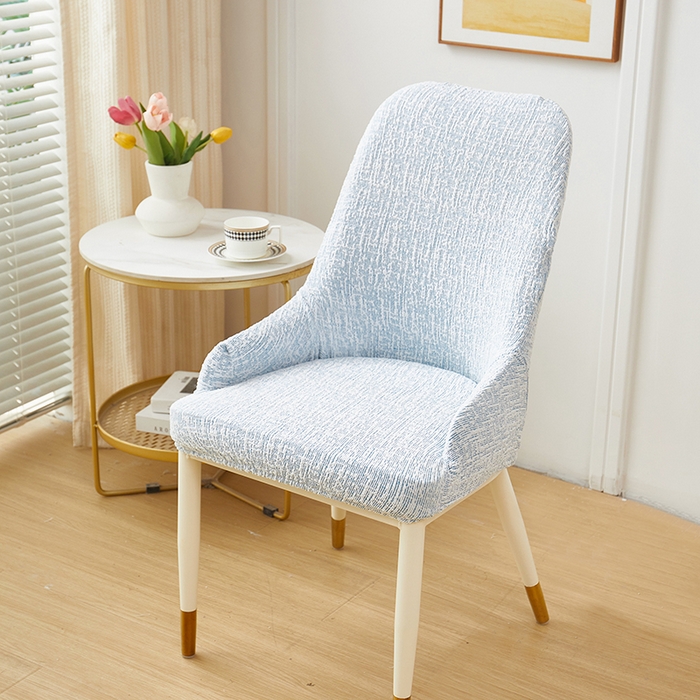 91家纺网 家纺一手货源 找家纺 丝绮鹿 2025新款竹节雪尼尔小扶手椅套 竹节雪尼尔-迷雾蓝