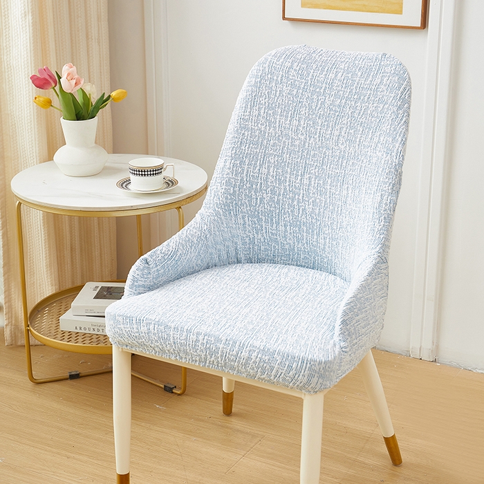 91家纺网 家纺一手货源 找家纺 丝绮鹿 2025新款竹节雪尼尔小扶手椅套 竹节雪尼尔-迷雾蓝