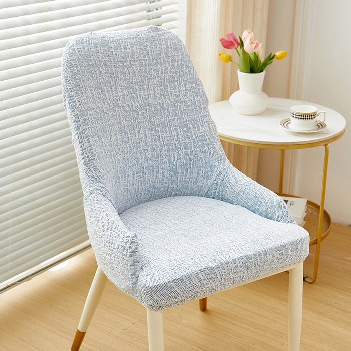 91家纺网 家纺一手货源 找家纺 丝绮鹿 2025新款竹节雪尼尔小扶手椅套 竹节雪尼尔-迷雾蓝
