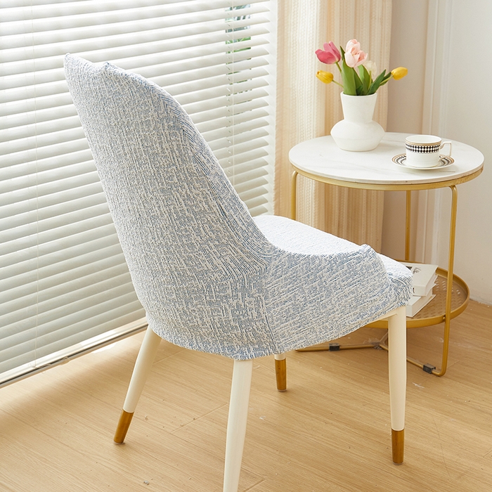 91家纺网 家纺一手货源 找家纺 丝绮鹿 2025新款竹节雪尼尔小扶手椅套 竹节雪尼尔-迷雾蓝