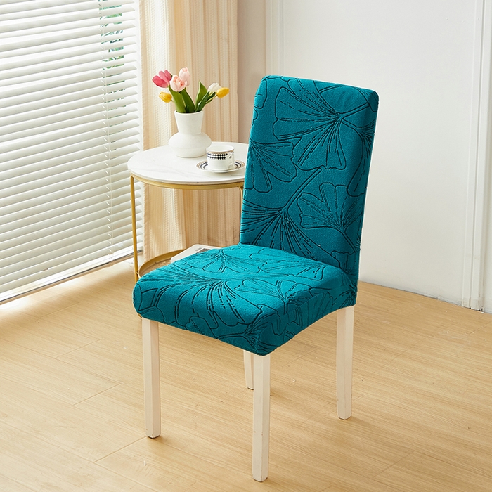 丝绮鹿 2025新款银杏叶松紧款椅套 银杏叶-黛蓝