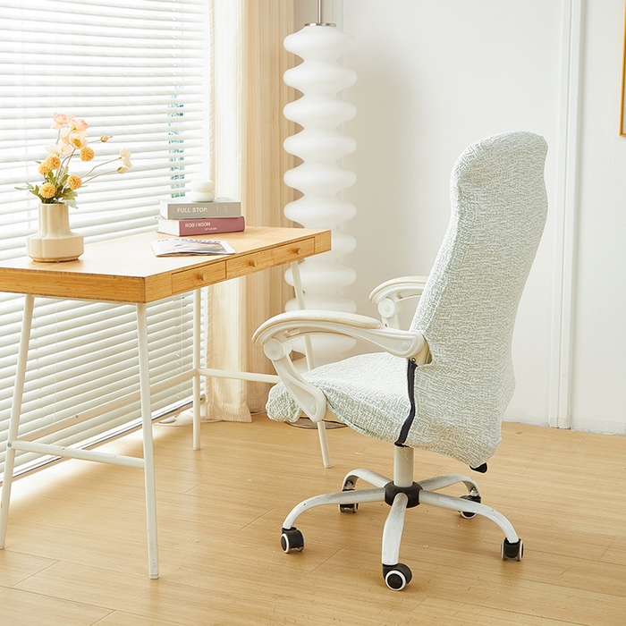 91家纺网 家纺一手货源 找家纺 丝绮鹿 2025新款竹节雪尼尔拉链款电脑椅套 竹节雪尼尔-薄荷绿