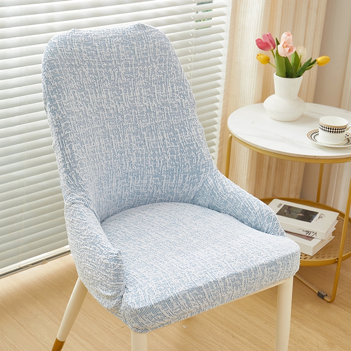 91家纺网 家纺一手货源 找家纺 丝绮鹿 2025新款竹节雪尼尔小扶手椅套 竹节雪尼尔-迷雾蓝