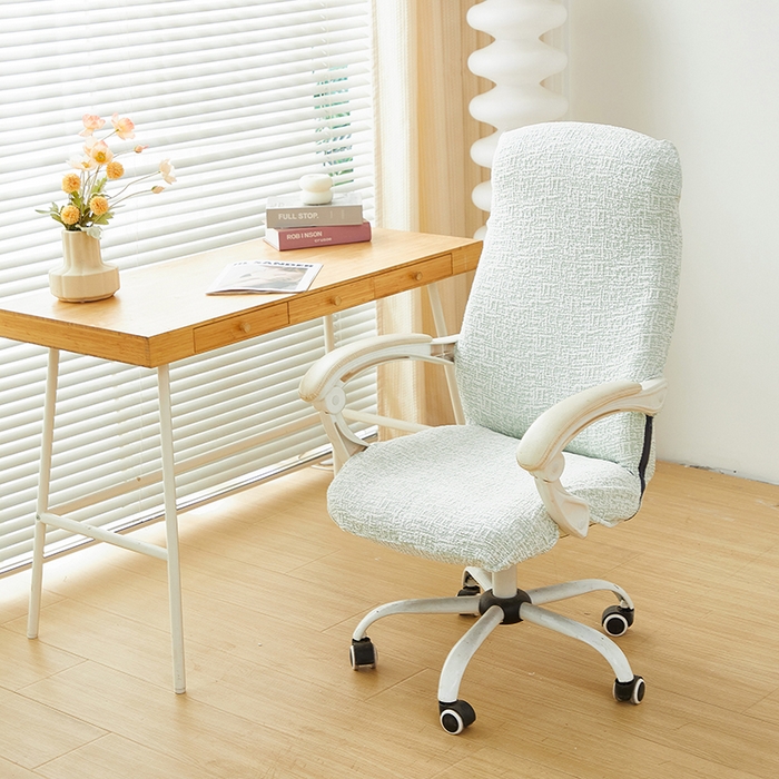 91家纺网 家纺一手货源 找家纺 丝绮鹿 2025新款竹节雪尼尔拉链款电脑椅套 竹节雪尼尔-薄荷绿