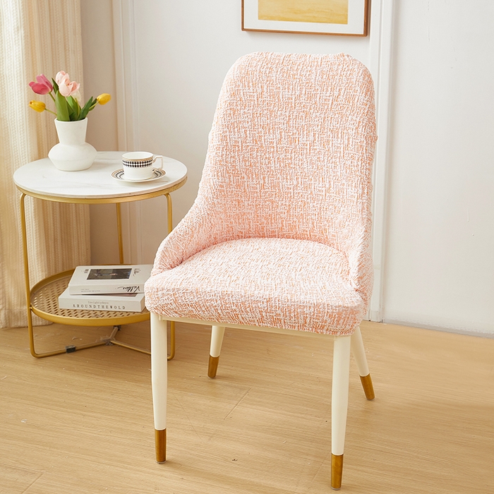 91家纺网 家纺一手货源 找家纺 丝绮鹿 2025新款竹节雪尼尔小扶手椅套 竹节雪尼尔-奶油橘