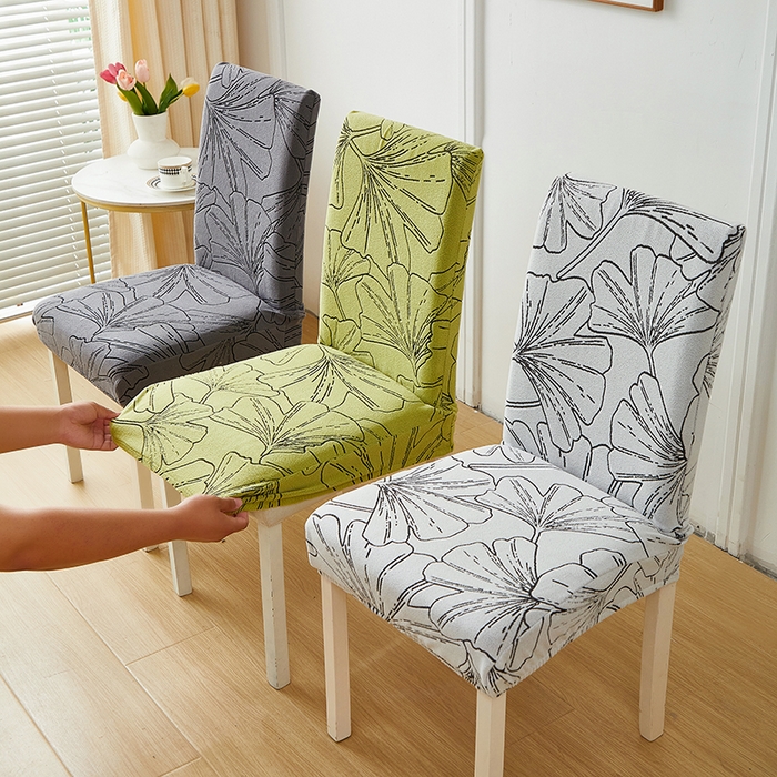 91家纺网 家纺一手货源 找家纺 丝绮鹿 2025新款银杏叶松紧款椅套 组合图仅做展示