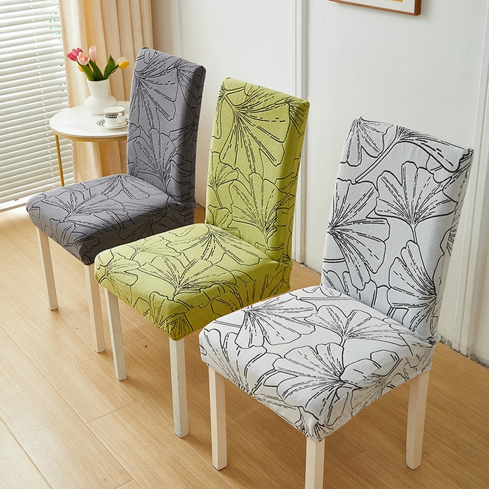 91家纺网 家纺一手货源 找家纺 丝绮鹿 2025新款银杏叶松紧款椅套 组合图仅做展示